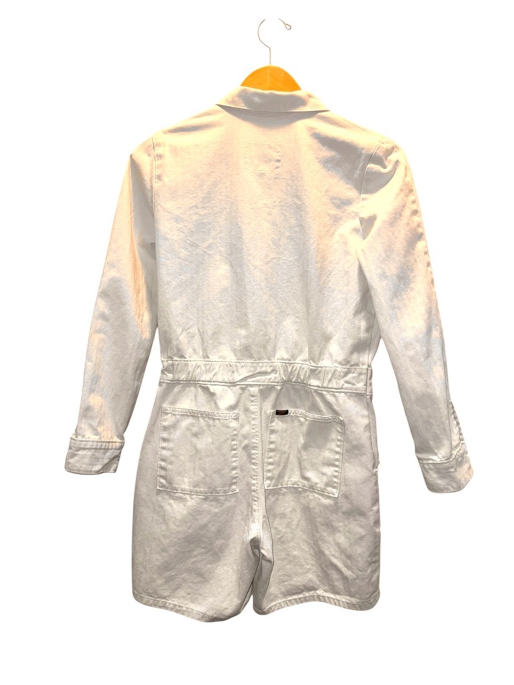 Lee Union-Alls Denim Short Romper Jumpsuit Ivory |Cream Utility Jumpsuit Small - Picture 6 of 16